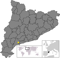 Location of Reus in Catalonia