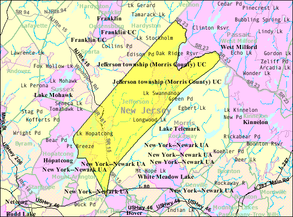 Image: Census Bureau map of Jefferson Township, New Jersey