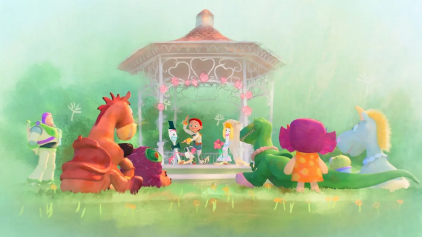Toy Story 5 painterly playtime scene