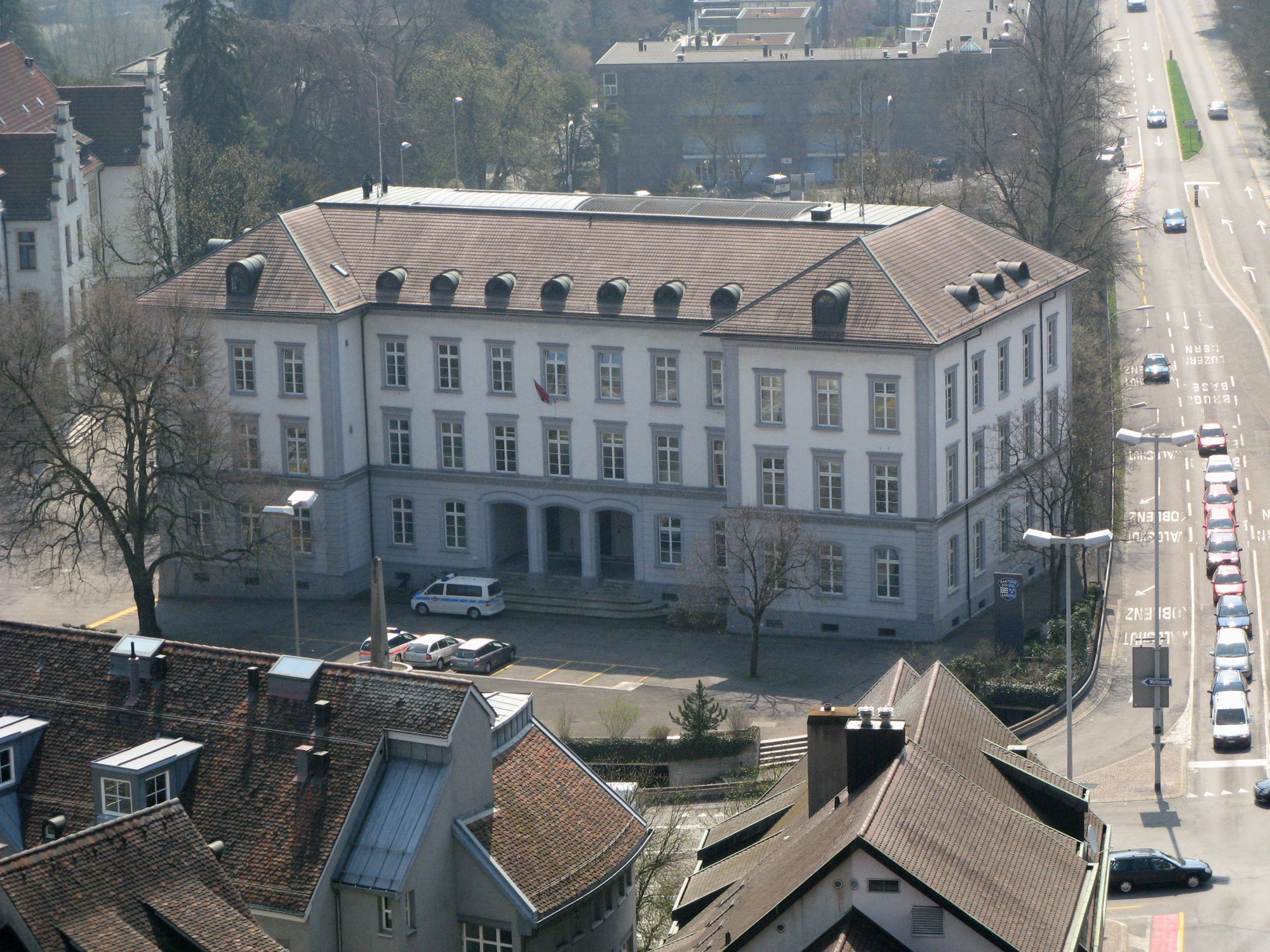 Image: Baden, Aargau, Bezirksgebäude, Luftbild