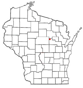 Location of Aniwa (town), Wisconsin