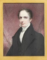 Bust-length portrait of Cornwallis Hewett in a dark coat and high white neckcloth