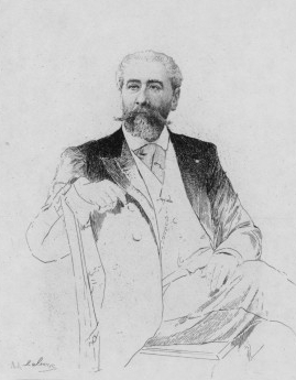 José-Maria de Heredia as drawn by Adolphe Lalauze
