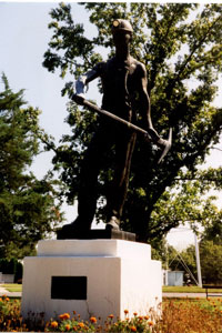 Coal Miner Statue, town square, Ziegler, Illinois
