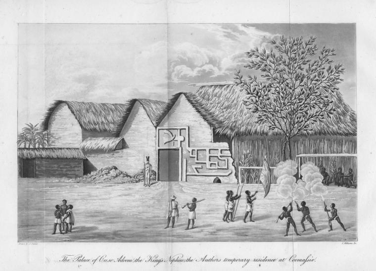 The palace of Cuso Adoom the King's Nephew; the authors temporary residence at Coomassie by James Wyld I