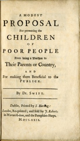 A Modest Proposal 1729 Cover
