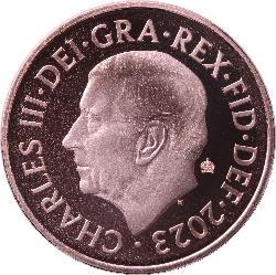 British one penny coin 2023 obverse