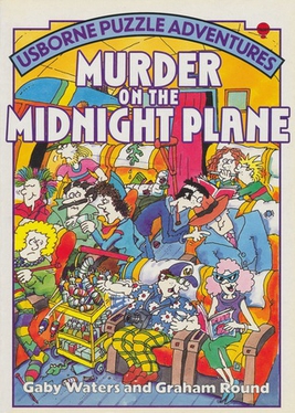 Cover of the Usborne Puzzle Adventure book Murder on the Midnight Plane.jpg