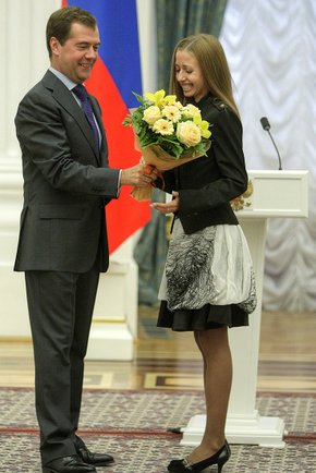 Dmitry Medvedev and Olga Kaniskina