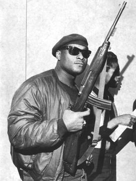 Comfort photographed in Sacramento, California on May 2, 1967, when the Black Panthers "stormed" the Capitol.