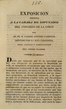 Exposición dirigida á la Cámara de Diputados del Congreso de la Unión