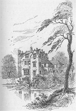 Breadsall priory line drawing