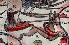 Carta Marina - reindeer-drawn sled