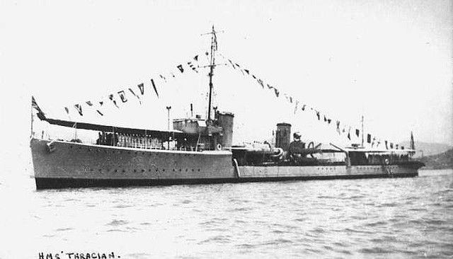 HMS Thracian- IJN Patrol Boat No. 101