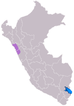 Map showing the extent of the Salinar culture