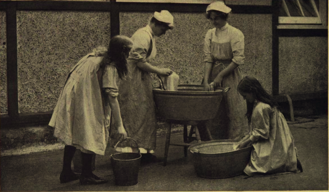 Washing clothes at Duxhurst (Beauty for Ashes, 1913)