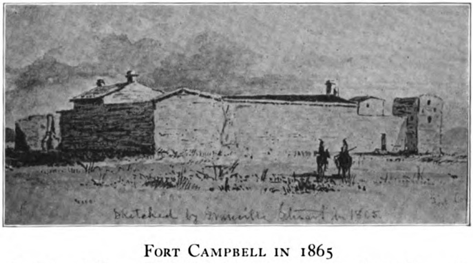 Fort Campbell in 1865. A trading post in Montana
