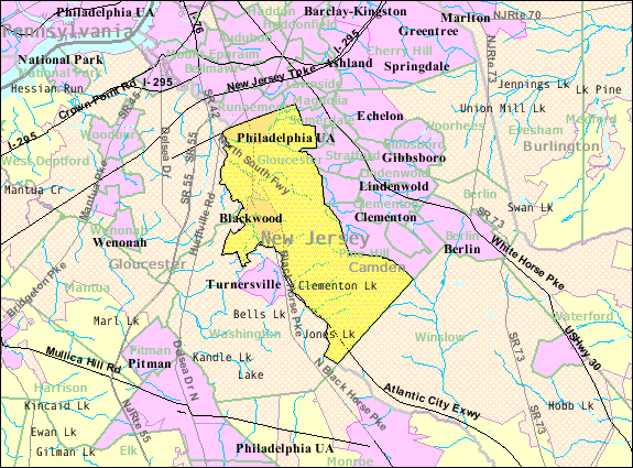 Image Census Bureau Map Of Gloucester Township New Jersey 0088