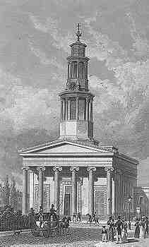 St Pancras New Church in 1827-28