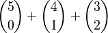 \binom{5}{0}+\binom{4}{1}+\binom{3}{2}