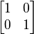 
    \begin{bmatrix}
    1 & 0 \\
    0 & 1 \\
    \end{bmatrix}
    