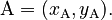 \mathrm{A} = (x_\mathrm{A},y_\mathrm{A}).