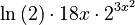  \ln \left(2 \right) \cdot 18x \cdot 2^{3x^2} 