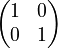 \begin{pmatrix} 1 & 0 \\ 0 & 1 \end{pmatrix}
