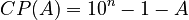 CP(A) = 10^n - 1-A