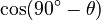 \cos(90^\circ - \theta)