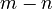 m-n