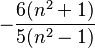 -\frac{6(n^2+1)}{5(n^2-1)}