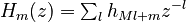 {\textstyle H_m(z) = \sum_l h_{Ml+m}z^{-l} }