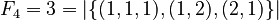 F_4 = 3 = |\{(1,1,1),(1,2),(2,1)\}|