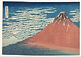 「富嶽三十六景 凱風快晴」-South Wind, Clear Sky (Gaifū kaisei), also known as Red Fuji, from the series Thirty-six Views of Mount Fuji (Fugaku sanjūrokkei) MET DP141062