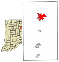Location of Decatur in Adams County