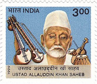 Allauddin Khan 1999 stamp of India