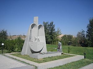 Andranik Ozanian memorial in Yerablur