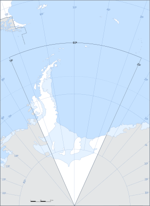 Argentine Antarctica map since 1950, the Orcadas base are from 1904.
