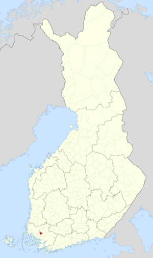 Location of Aura in Finland