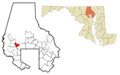 Baltimore County Maryland Incorporated and Unincorporated areas Garrison Highlighted