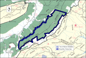 Boundary of the North Mountain wildland as identified by the Wilderness Society