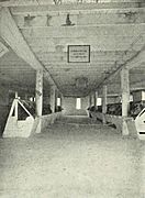 Center aisle of a large barn