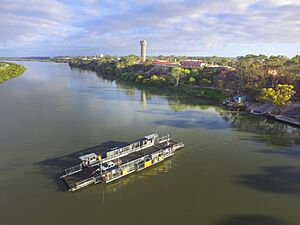 Cable ferry on the Murray River between Tailem Bend and Jervois, South Australia