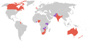 Commonwealth games 1954 countries map