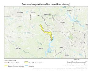 Course of Morgan Creek (New Hope River Tributary)