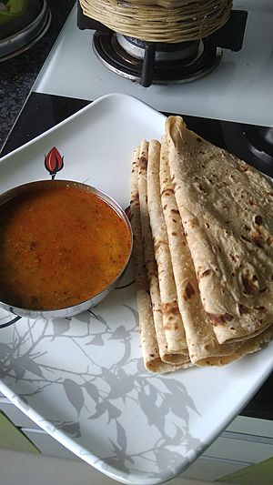 Dal tadka and chapati