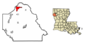 De Soto Parish Louisiana Incorporated and Unincorporated areas Stonewall Highlighted