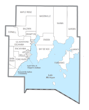 Delta County, MI census map