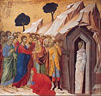 Duccio di Buoninsegna - The Raising of Lazarus - Google Art Project